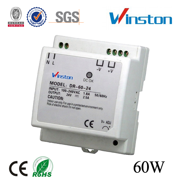 DR-60 Series 60W Single Output DIN Rail AC/DC Switching Power Supply